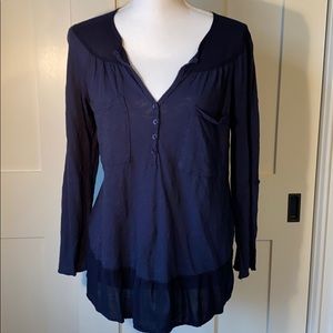 Blue, cute summer shirt from Anthropologie